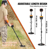 Metal Detector with 10-Inch Waterproof Coil and LCD Display, Adjustable Stem