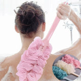 Long Handle Bath Brush Back Scrubber Soft Mesh Shower Puff 1pc