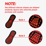 Unisex Silicone Non-Slip Grip Trampoline Socks - 1/4 Pairs for Yoga & Pilates