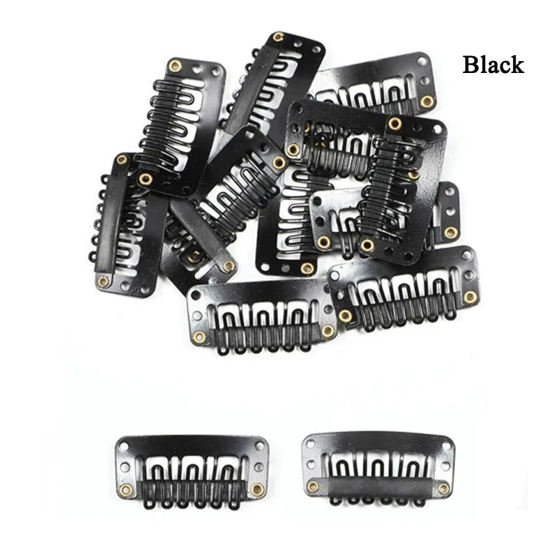 Hair Extension Clips 50 Pcs 23/28/32mm Rubber Metal Snap Accessories