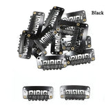 Hair Extension Clips 50 Pcs 23/28/32mm Rubber Metal Snap Accessories