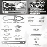 Outdoor Stainless Steel Survival Tool Card for Fishing & Camping