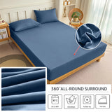 Fitted Bed Sheet 90/120/150/180x200 cm Solid Color Mattress Protector - Cozy Bed Sheets