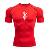 Men's Quick Dry Compression Shirt Short Sleeve Gym Workout T-Shirt
