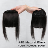 Clip On Bangs Wig for Women - Straight Human Hair Hairpiece