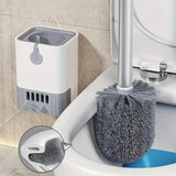 Toilet Brush and Holder Set for Bathroom Cleaning with Durable Bristles