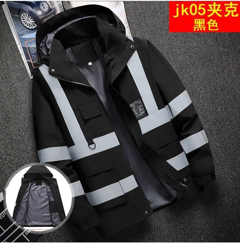 Men's Workwear Jacket Waterproof Windproof Reflective Outdoor Construction