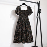 Chiffon Midi Dress for Women | Floral Print | Short Sleeve | Casual Wear