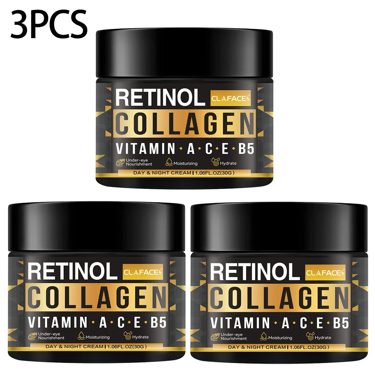 Men's Retinol Collagen Face Cream - Moisturizing, Hydrating, Anti-Aging