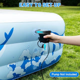 Inflatable Backyard Swimming Pool for Kids & Adults - 7-Color LED Light