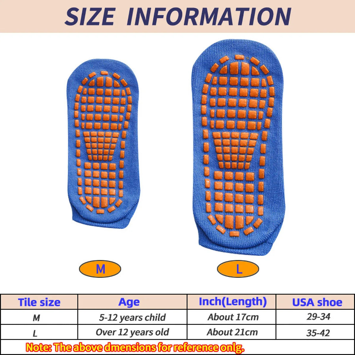 Unisex Silicone Non-Slip Grip Trampoline Socks - 1/4 Pairs for Yoga & Pilates