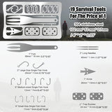 Outdoor Stainless Steel Survival Tool Card for Fishing & Camping