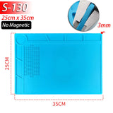 Soldering Station Mat Silicone Heat Resistant 932°F Anti-Static Magnetic Mat