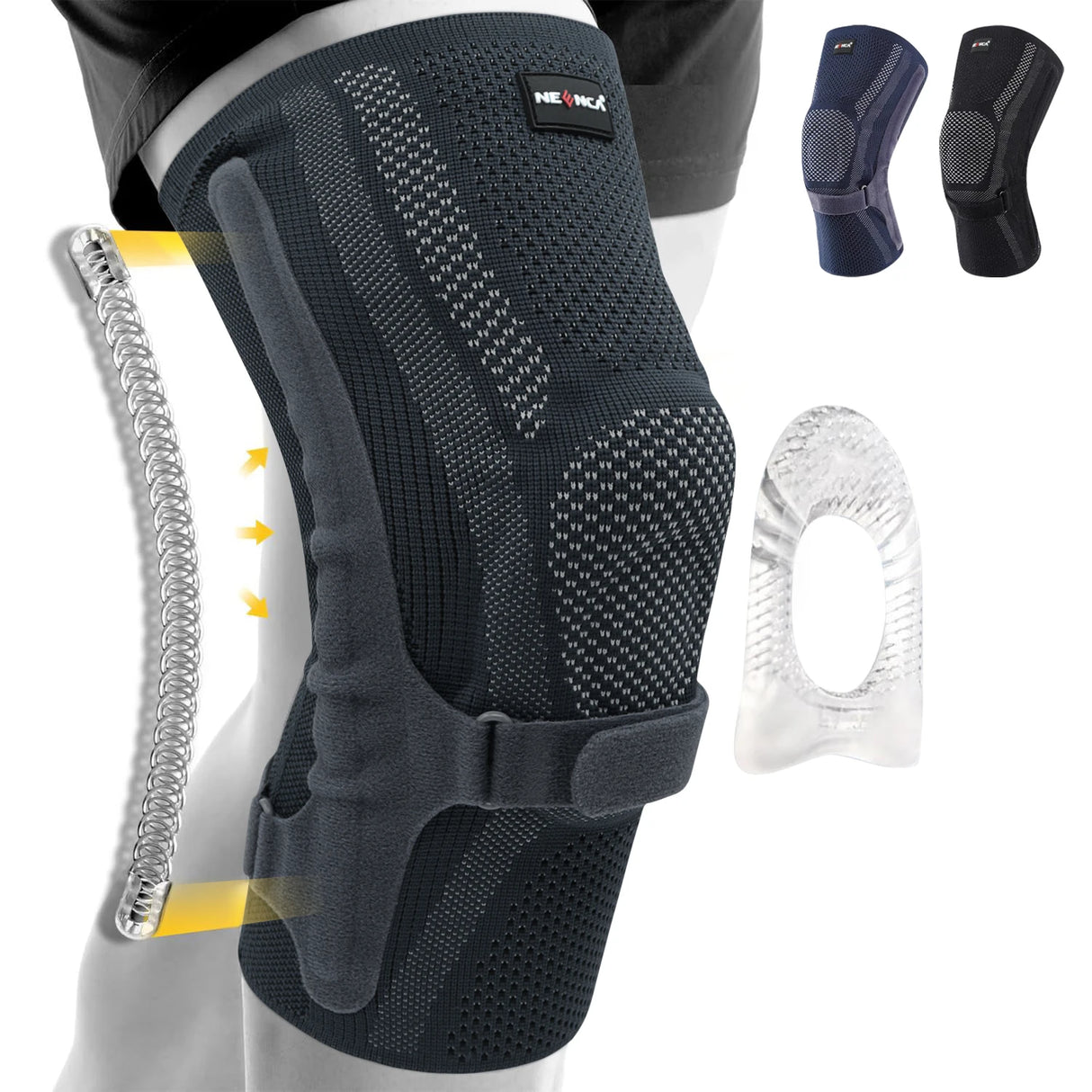 NEENCA Knee Brace with Patella Pad & Side Stabilizers for Sports & Daily Support