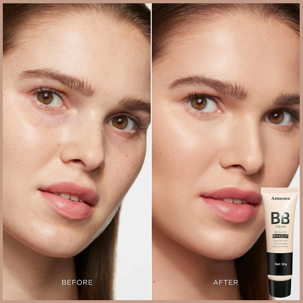 BB Cream Makeup Base Cream, 50g Each, Multi Shade Options, 2pcs Set