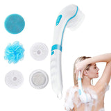 5 In 1 Electric Bath Brush Silicone Handheld Exfoliating Tool USB Waterproof