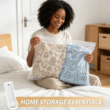 14Pcs Air Vacuum Bags with Rechargeable Pump for Clothes and Bedding