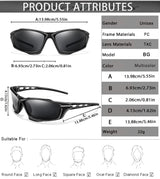 Polarized Sports Sunglasses for Cycling, Fishing, Running - Unisex Eyewear