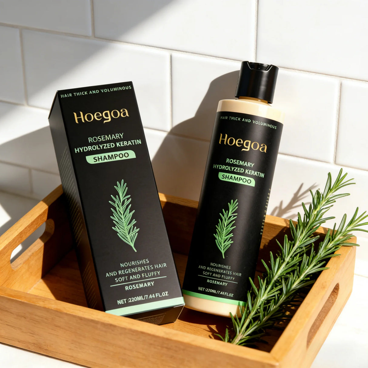 Rosemary Hydrolyzed Keratin Shampoo for Hair Care, 220 ml