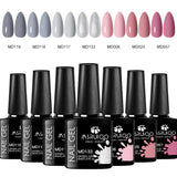 7pc Nail Gel Polish Set UV Soak Off Long Lasting Manicure Art Kit