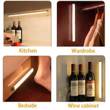 LED Strip Light Motion Sensor Dimmable Rechargeable Night Lighting Bar