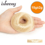 Messy Human Hair Buns Hairpieces in Natural Colors, 15g Each