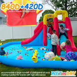 Inflatable Backyard Water Park for Kids - 12-in-1 Blow Up Slide