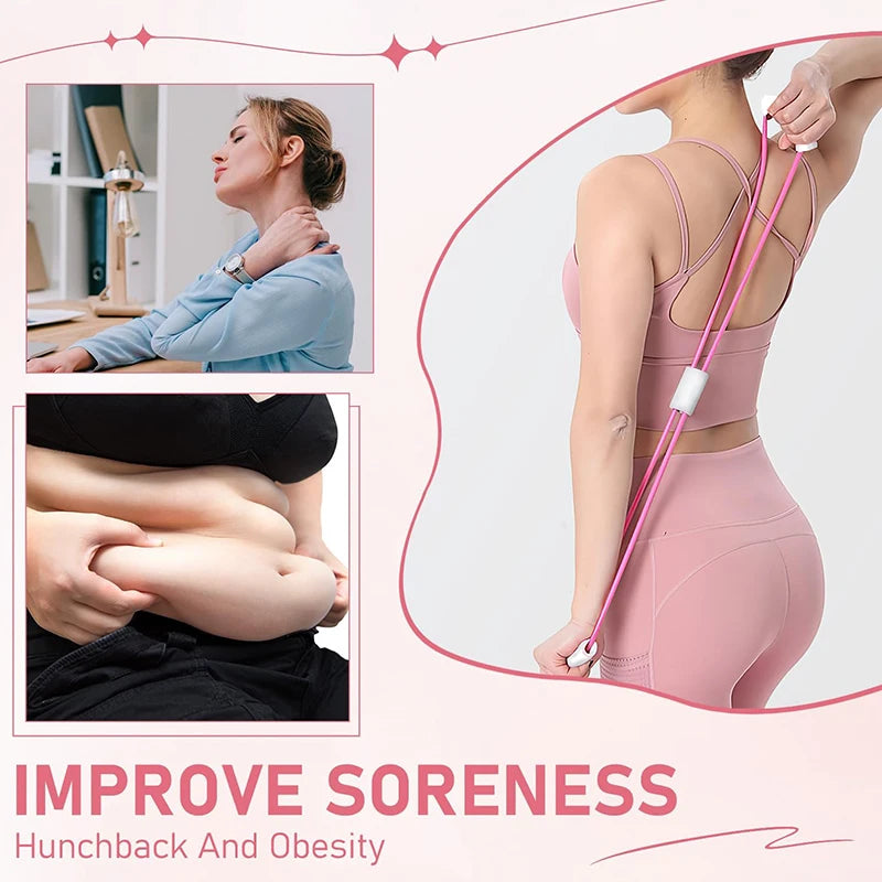 Portable Fitness Equipment 8 Shape Resistance Band for Home Gym Workout Pilates