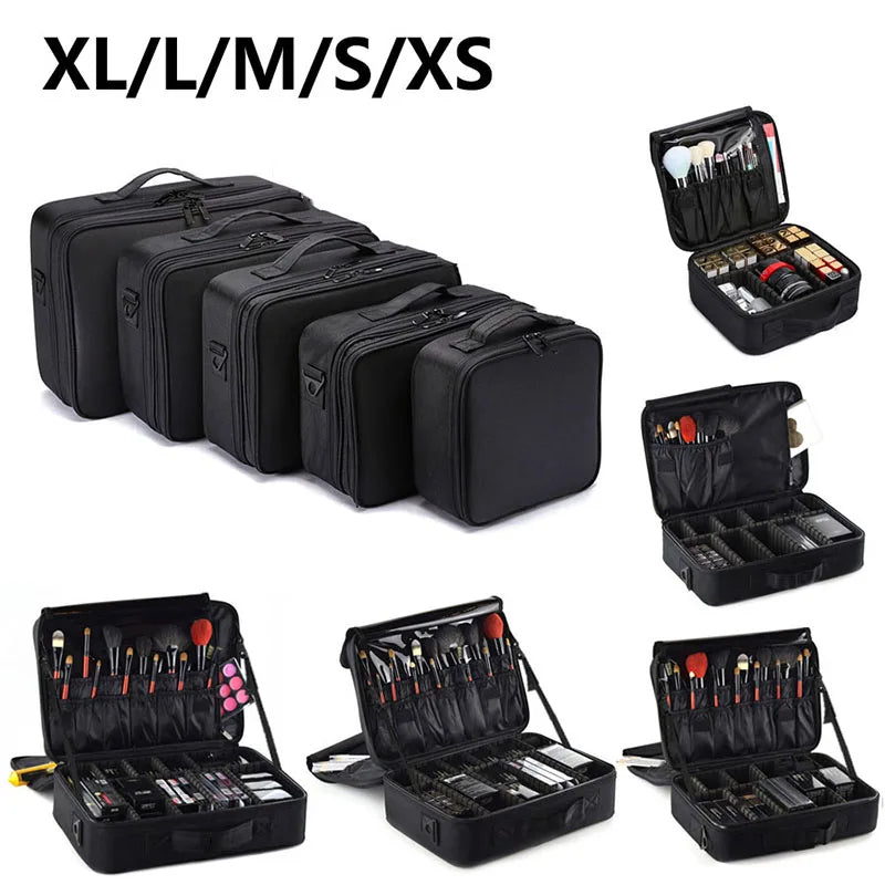 Professional Makeup Case Large Capacity Cosmetic Organizer for Travel