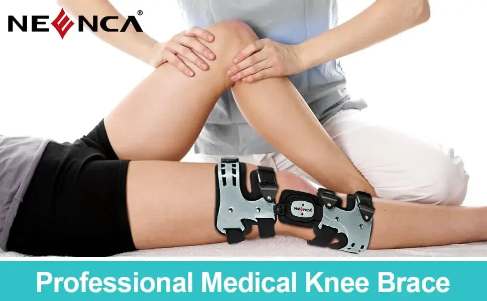NEENCA Adjustable Hinged Knee Brace with Stabilizing Support - Unisex