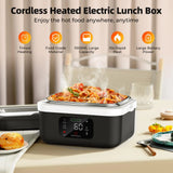Electric Insulated Lunch Box with 8000mAh Battery, 60W Heating, 1L Capacity