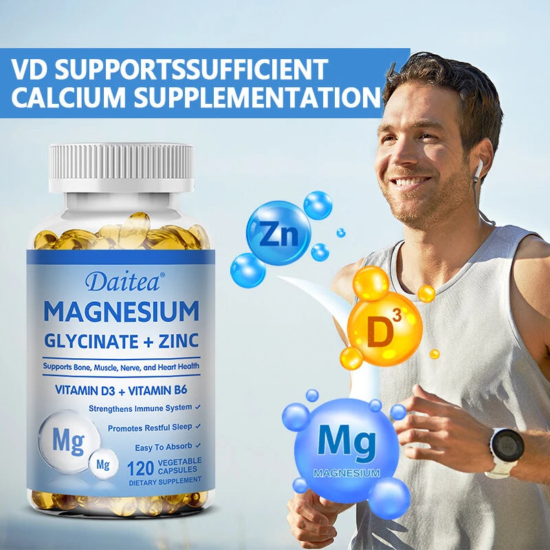 Magnesium Glycinate Capsules with Zinc - 60 Count