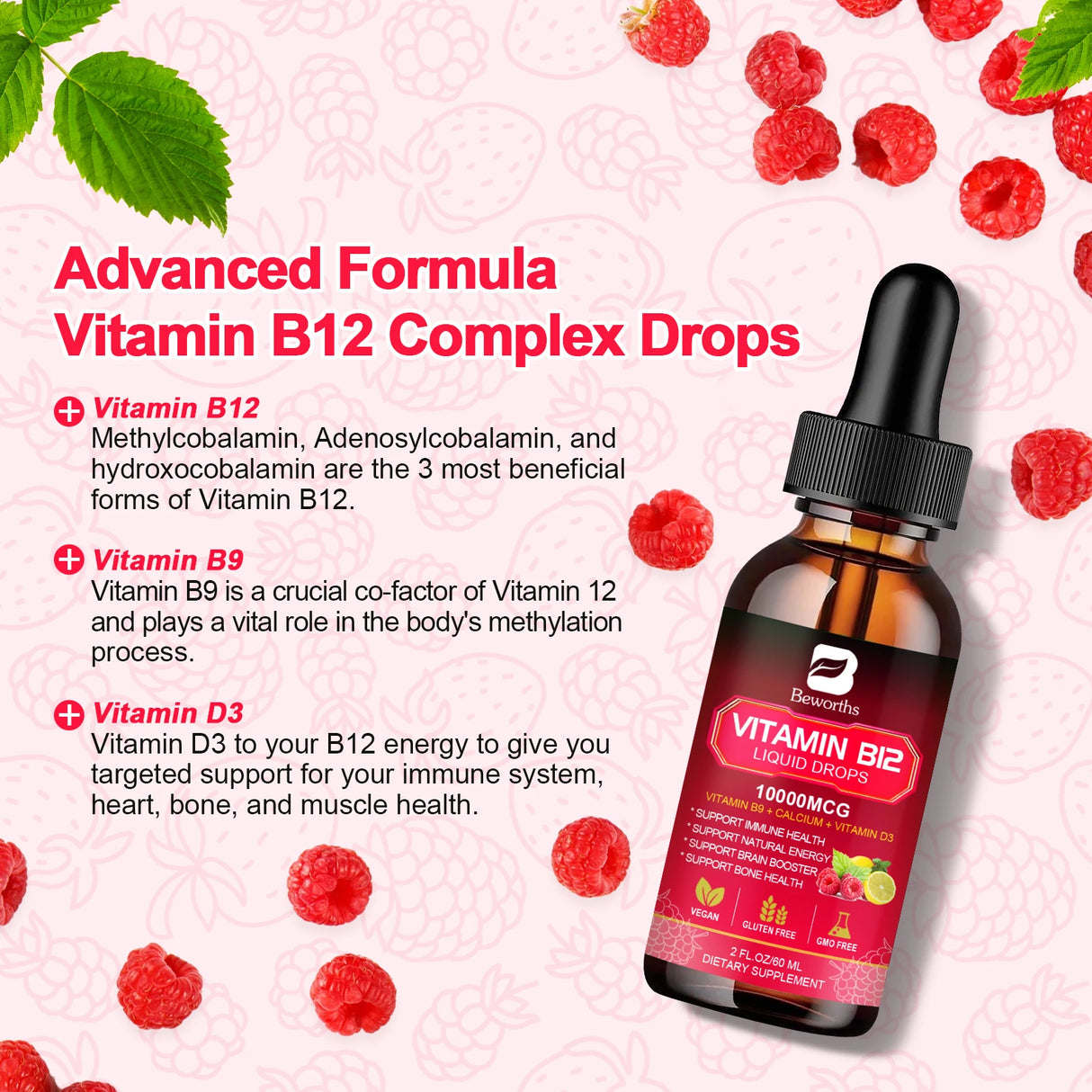 Vitamin B12 Drops, 1 oz, Convenient Format for Daily Routines