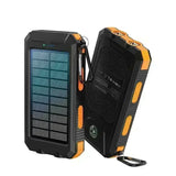10000mAh Solar Power Bank with QC3.0 Fast Charge and Waterproof Design