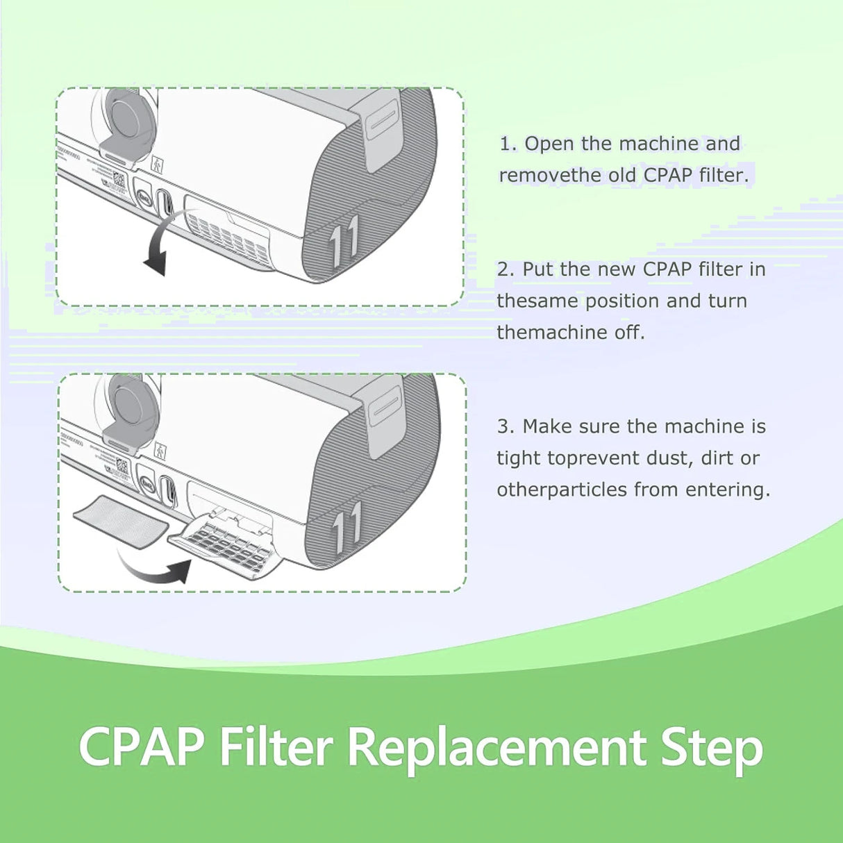 CPAP Filters 30 Pcs Universal Replacement for Resmed Airsense 10 & S9 Series