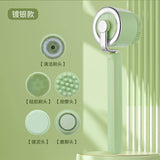 5 In 1 Electric Bath Brush Silicone Handheld Exfoliating Tool USB Waterproof