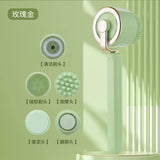 5 In 1 Electric Bath Brush Silicone Handheld Exfoliating Tool USB Waterproof