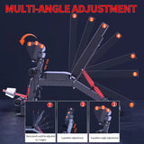 Foldable Dumbbell Bench with 6 Adjustable Levels, 1000 lbs Capacity