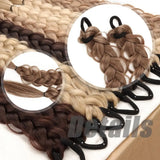 Braided Synthetic Hair Ponytail Extension with Elastic Band - Daily Use