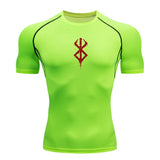 Men's Quick Dry Compression Shirt Short Sleeve Gym Workout T-Shirt