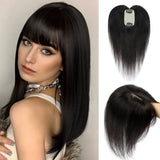 Natural Human Hair Toppers for Women, Silk Base, 5x9cm, Daily Use