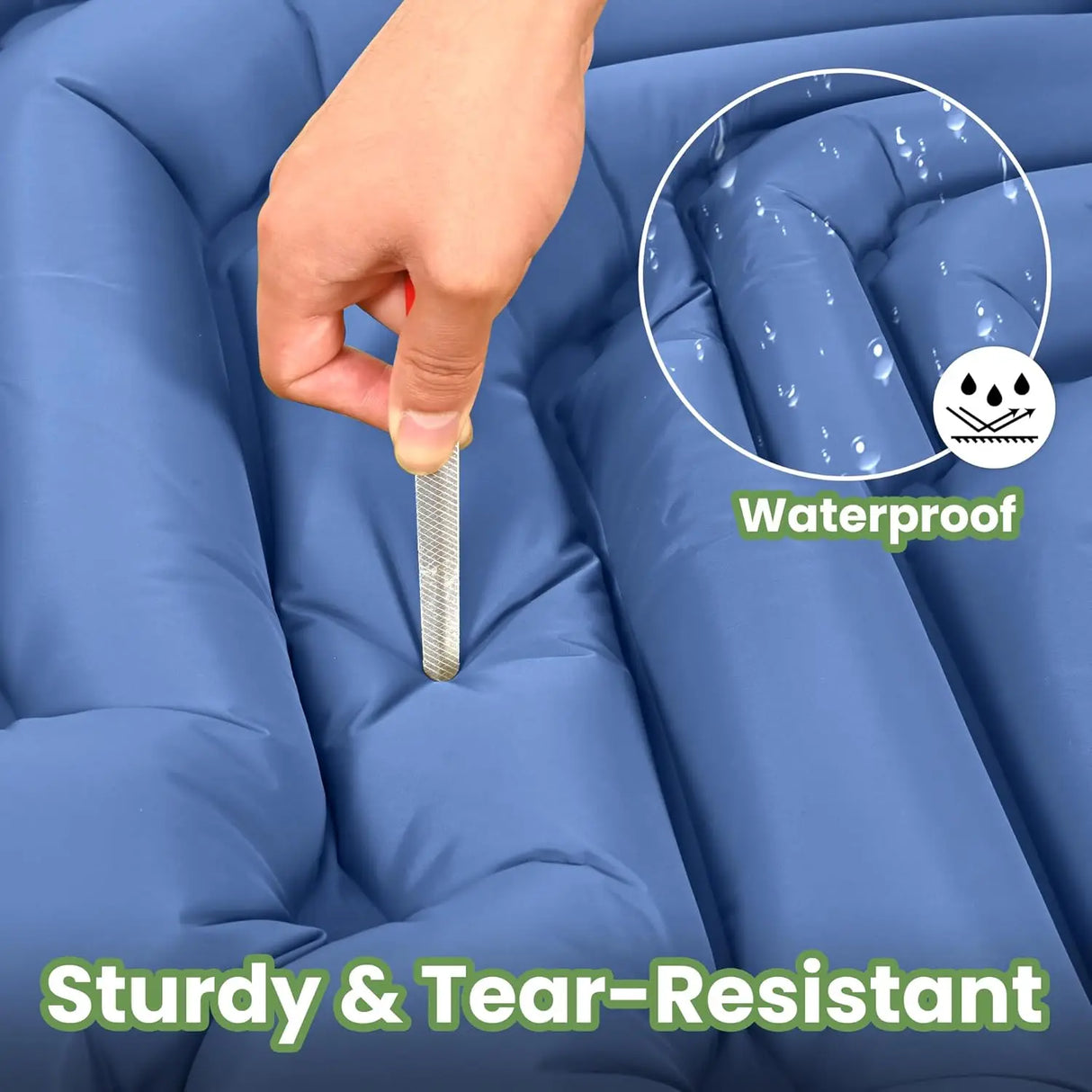 Inflatable Camping Mattress Pad with Pillows - Ultralight Air Mat