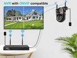 4K HD Wifi PTZ Camera 8MP Dual Lens Outdoor AI Auto Tracking Surveillance