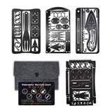 Outdoor Stainless Steel Survival Tool Card for Fishing & Camping