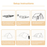 Inflatable Camping Tent for 4-8 Persons, Waterproof with Carry Bag