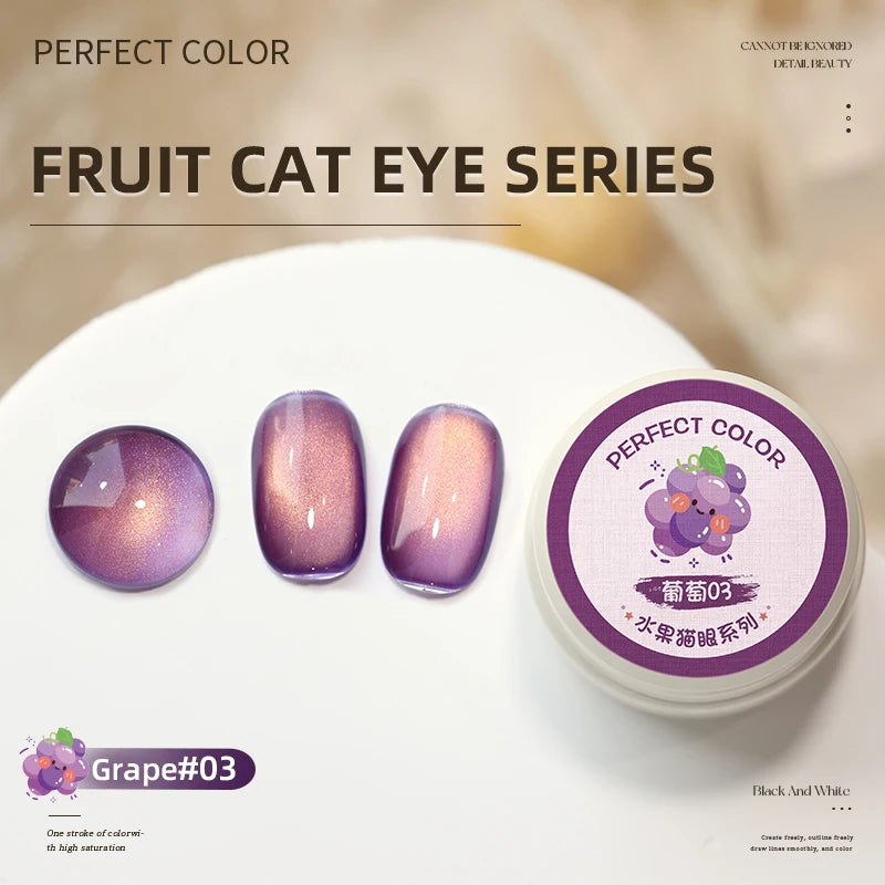 Cat Eye Gel Nail Polish Set, 3g Holographic Glitter, Green Pink Gold