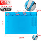 Soldering Station Mat Silicone Heat Resistant 932°F Anti-Static Magnetic Mat