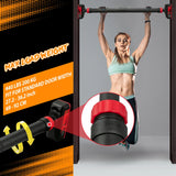 Adjustable Pull-Up Bar with Level Gauge 69-92cm, 200kg Max Load Capacity