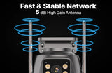 4K HD Wifi PTZ Camera 8MP Dual Lens Outdoor AI Auto Tracking Surveillance