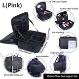 Professional Makeup Case Large Capacity Cosmetic Organizer for Travel
